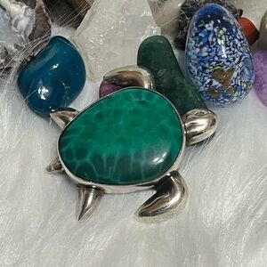 Chris Bales Elligator Sterling Turtle Fur Clip